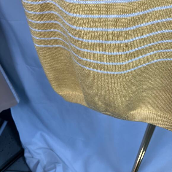 Caslon Yellow White Stripe Tunic Sweater Size S Lightweight Long Sleeve New - Picture 3 of 16
